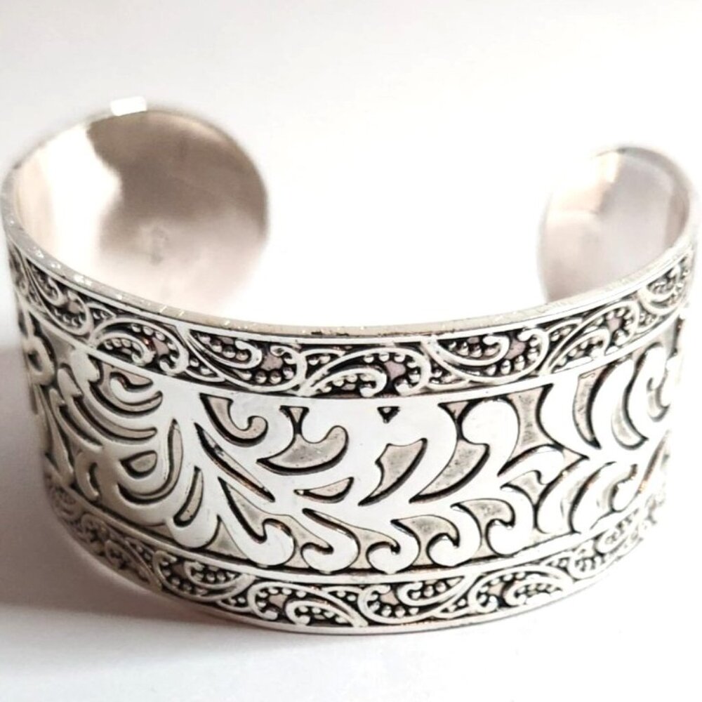 Silver tone Cuff Bracelet Premier Designs Monte Carlo womens jewelry